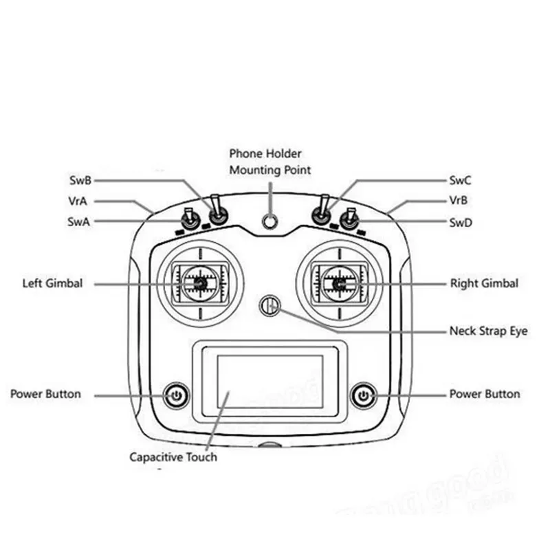 FS i6S 10CH Radio Control 2.4GHz Transmitter Radio System iA10B Receiver For RC Trucks Car Airplane Model Constrution Vehicles