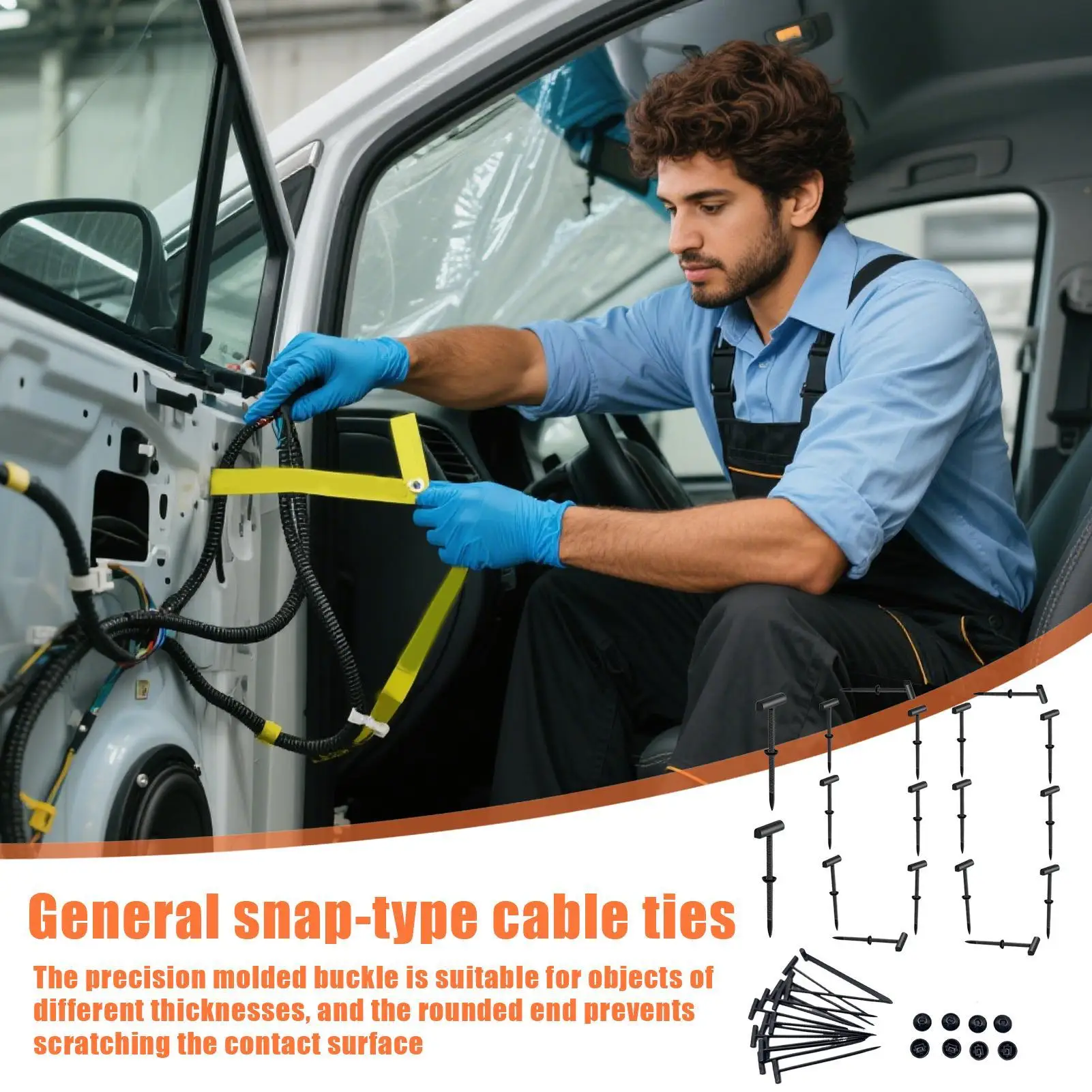 

Zip Tie Buckle Heavy Duty Zip Ties For Cars 100 Pieces Heavy Duty Fastening Tool For Wire Management Auto Repair Electronics
