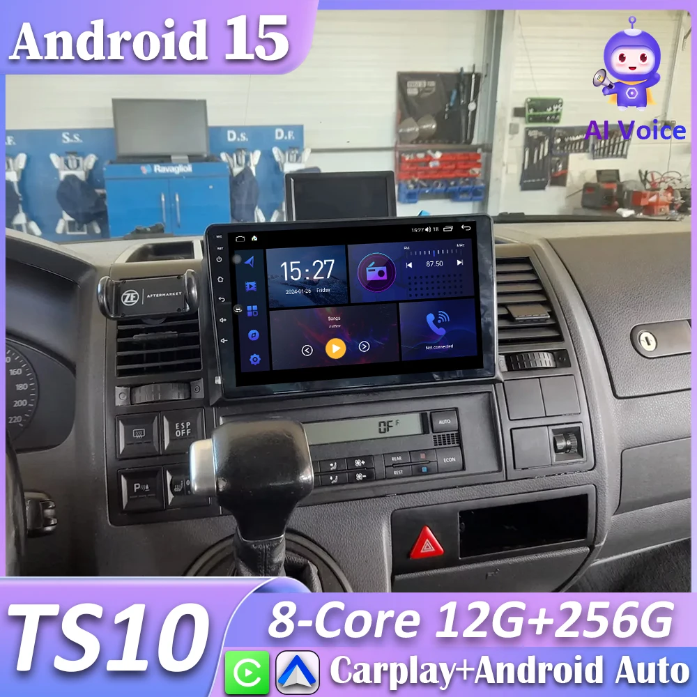 

Для Volkswagen Multivan T5 2003 2004-2015 Автомобильный радиоприемник Carplay GPS-навигация Android Auto Android 15 Экран без 2din 4G 2K