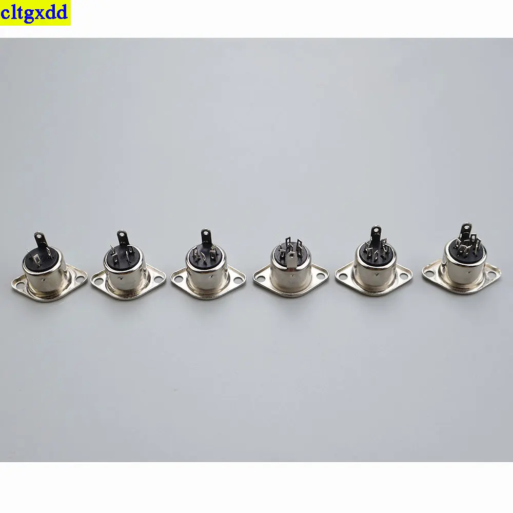 cltgxdd 1piece metal S-terminal female socket installation chassis 3/4/5/6/7/8-pin keyboard plug DIN SOLDER MIDI cable adapter