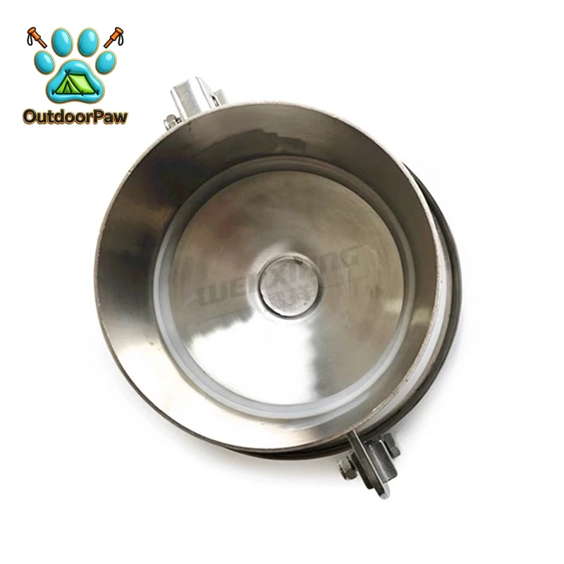 304 Stainless Steel Normal Pressure Manhole Cover Sanitary Quick-Opening Manhole Door Welding round Flanging Hand Hole Yab