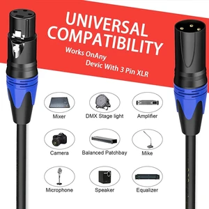 XLR XLR Male Female Cable for Professional Recording, Extension Line, Balanced XLR Mixer, Amplifier Speaker, Live Microphone Line 7 Main Sales Recording - №5