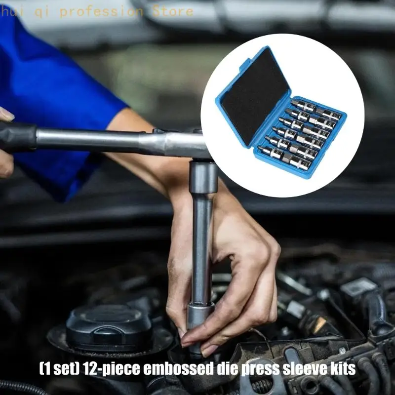1/2 Drive Bit-Werkzeugsatz, 12-teiliges Set mit blauem Koffer, perfekt für Reparaturarbeiten H8WE – Detail 10