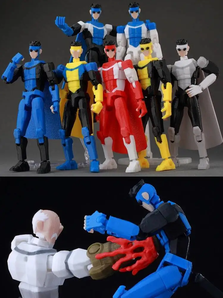 9L3D Lucky 13 Invincible Boy Veroveren ​   Omni Action Figure 3D-geprint anime-model Multi-Jointed Poseable Collectible Toy Gift Fan - afbeelding 2