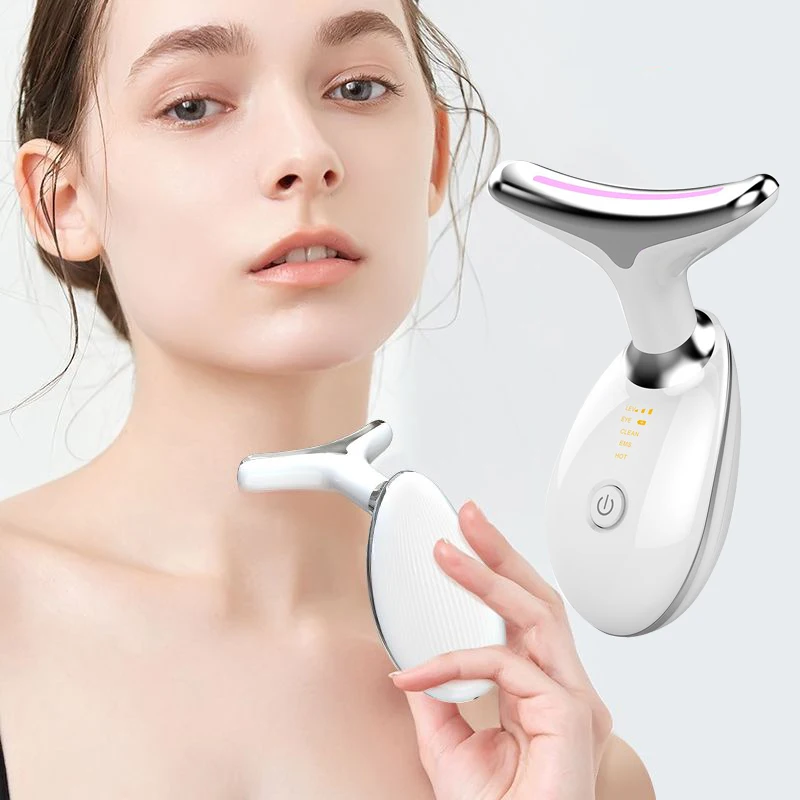 Dispositivo de Lifting Facial para cuello, masajeador Ems de microcorriente, terapia de fotones Led, herramienta de belleza antiarrugas