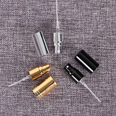 10 ml 5 ml transparente quadratische Glasspray-Parfümflasche, nachfüllbar, leere Flasche, dicker Boden, Gold, Silber, Schwarz, Automizer