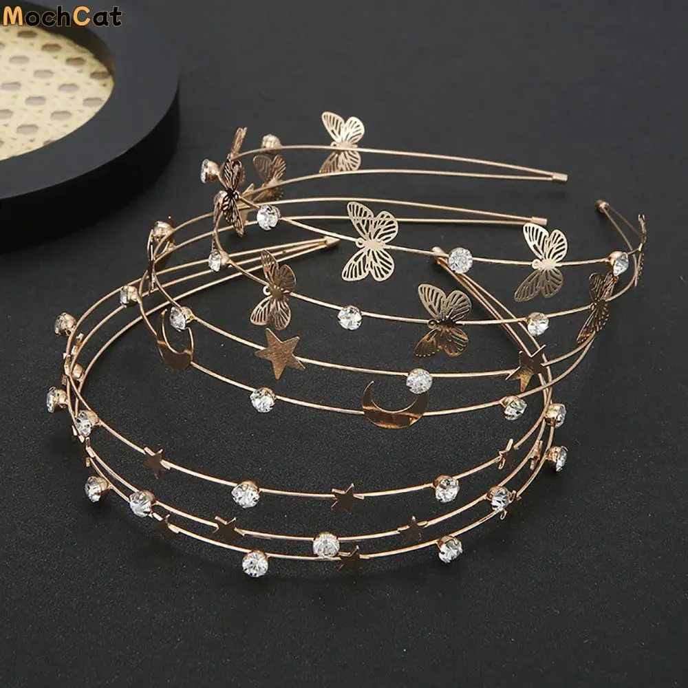 Sweet Elegant Simple Star Makeup Moon Girls Headdress Hair Accessories Women Headband Butterfly Hair Hoop Korean Style Headband