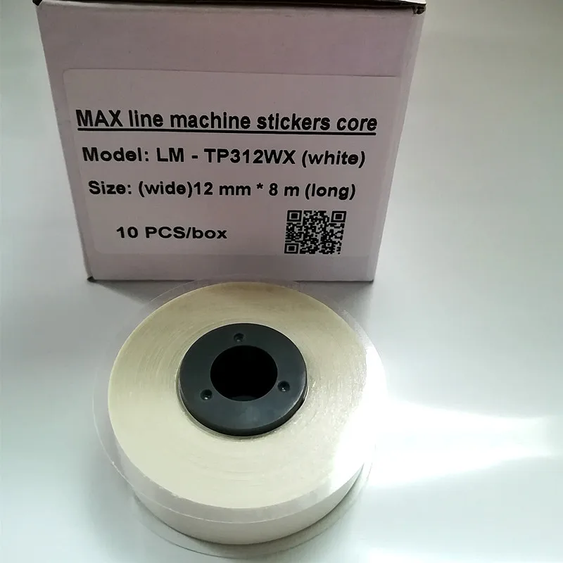 

label tapes cassette lm-mx309w 9mm white Stickers for max tube printer,cable ID printer,,Wire Marking Machine lm-380e,lm-390a