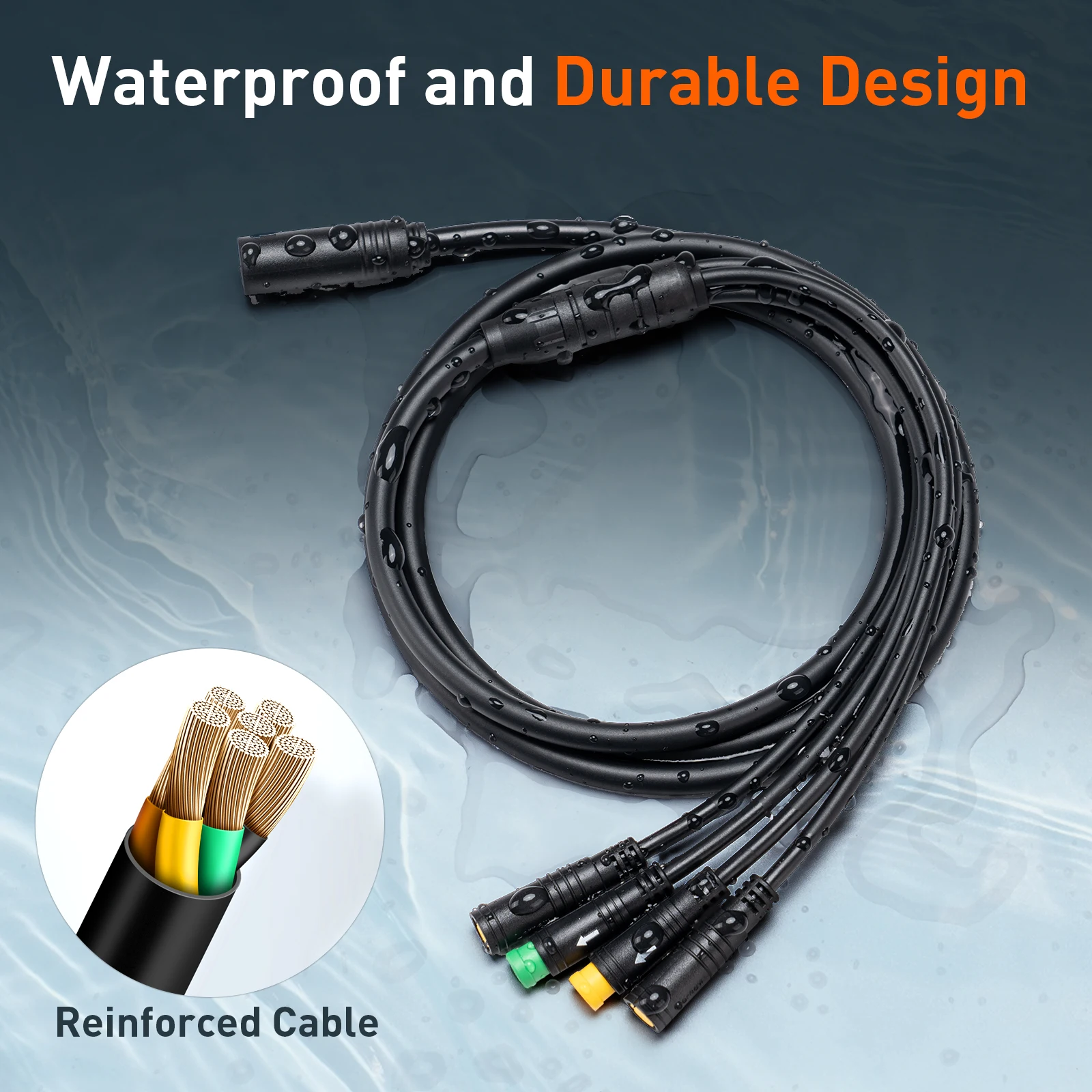 Zeekpowa 1T4 كابل الأسلاك تسخير ل Bafang BBS01 BBS02 BBSHD منتصف محرك عرض المحرك الفرامل الإبهام خنق موصل مقاوم للمياه