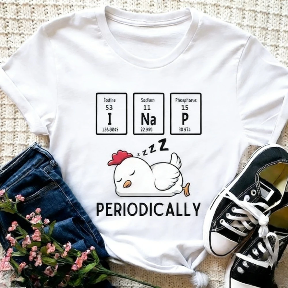 Funny Chicken T-shirt Chicken Graphic Tee Chicken Napping Tshirt Oversized Women Clothes Y2k Tops Aesthetic Aesthetic Clothes
