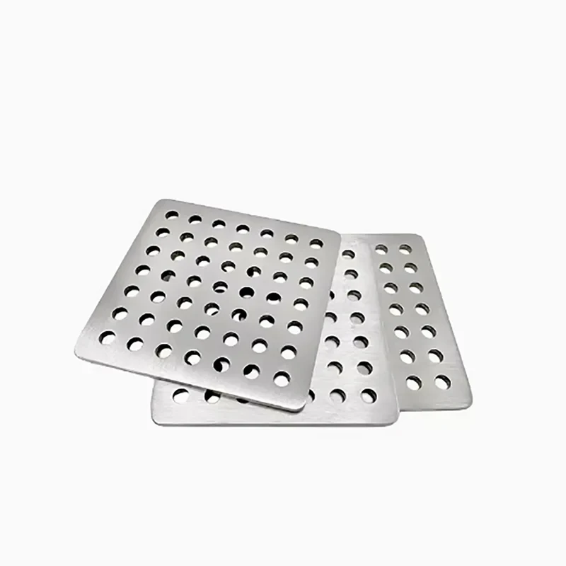 304 Stainless Steel Punched Square Plate Filter Screen Floor Drain Cover Grate for Kitchen Bathroom Sink