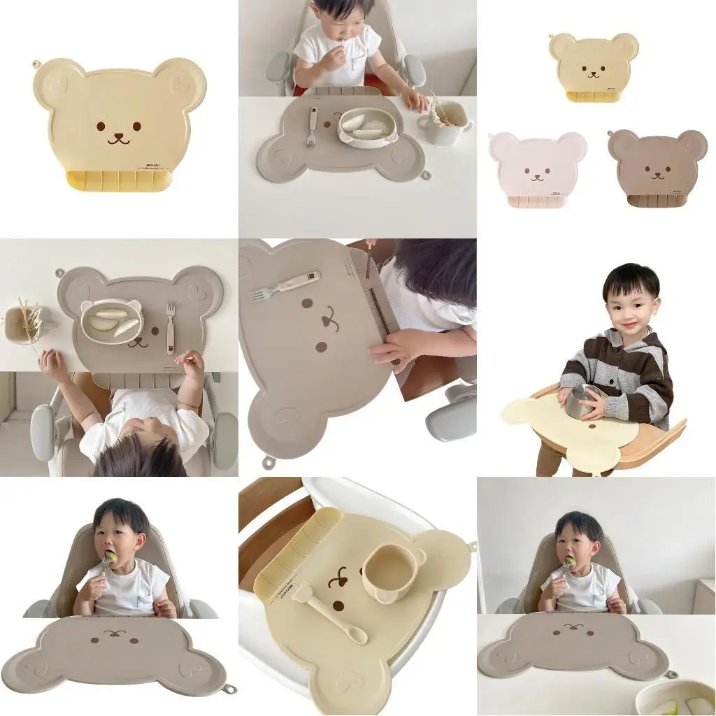 

Silicone Placemats with Catching for Kids Toddler Children Baby Mats L8RB