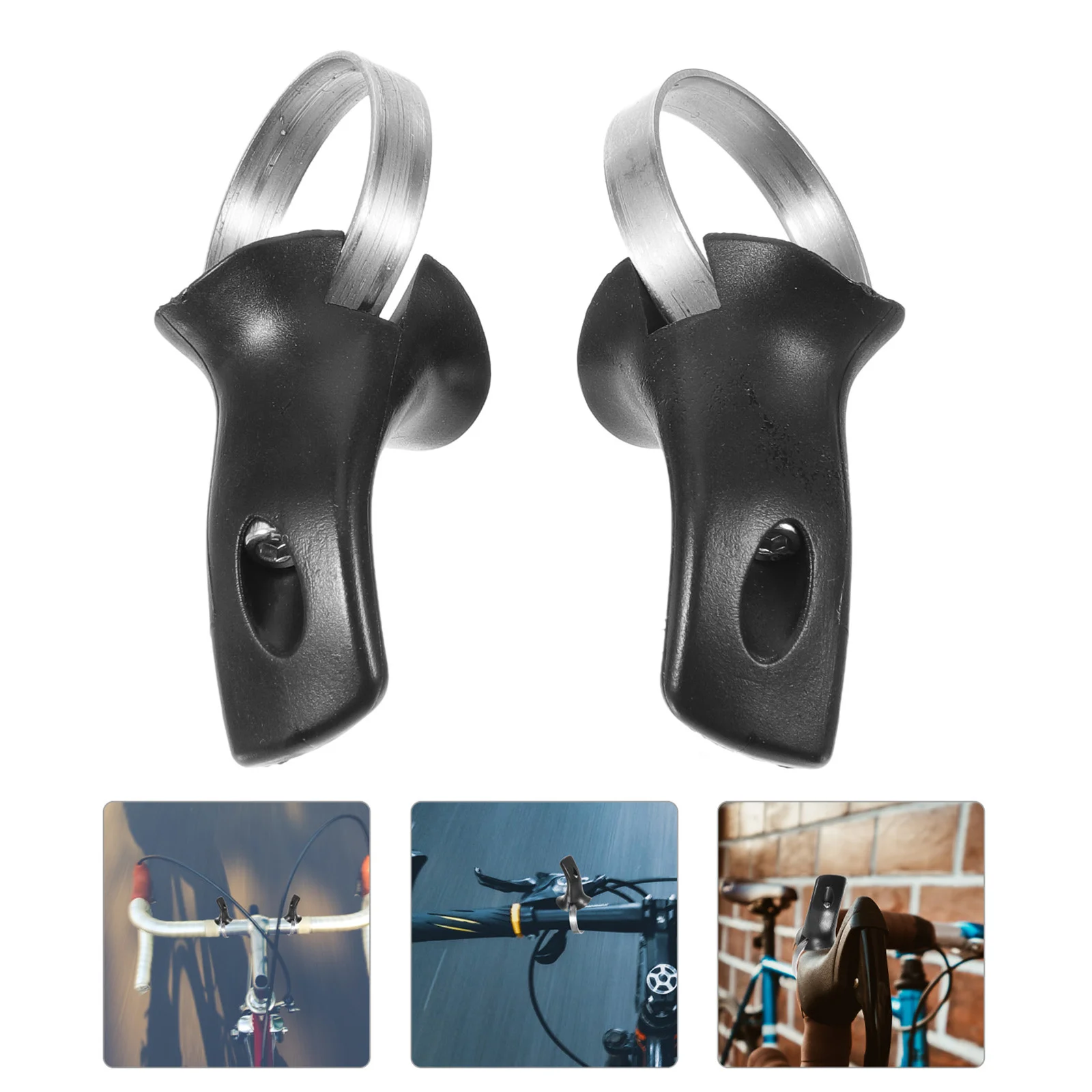 

1 Pair Bicycle Handlebar Grips Durable Non-Skid Shock Absorption Mountain Bike Handle Ends Comfortable Wrist Support Mini