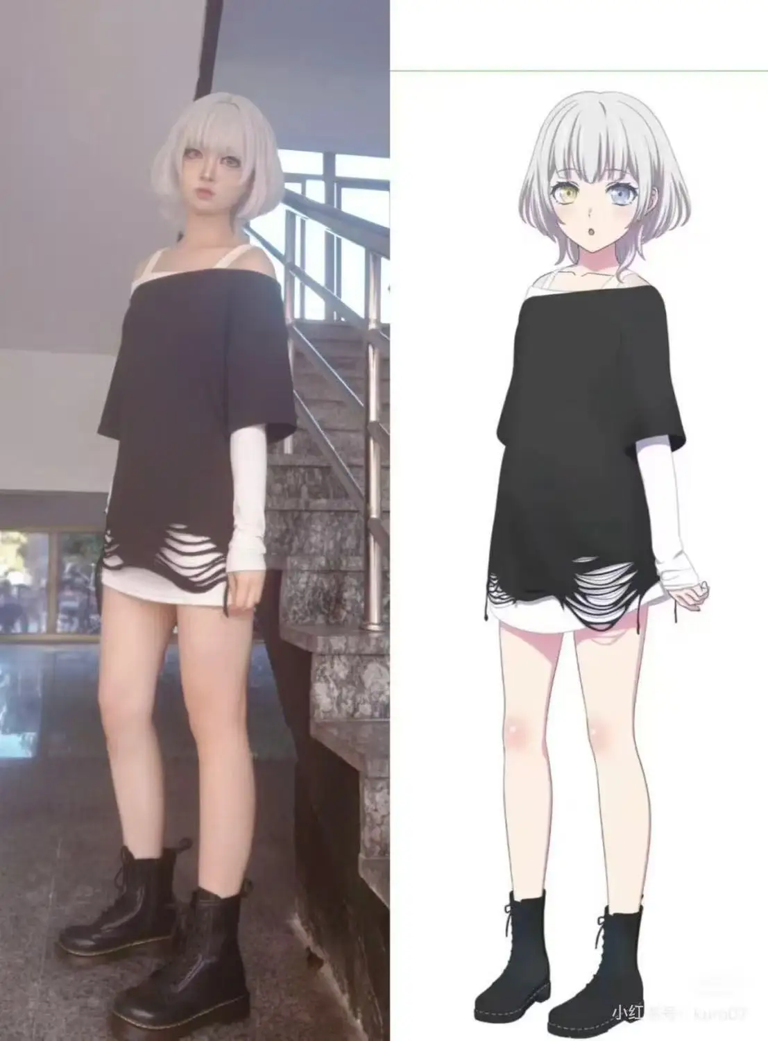 

BanG Dream Yorune cosplay anime performance costume top set suitable for Halloween