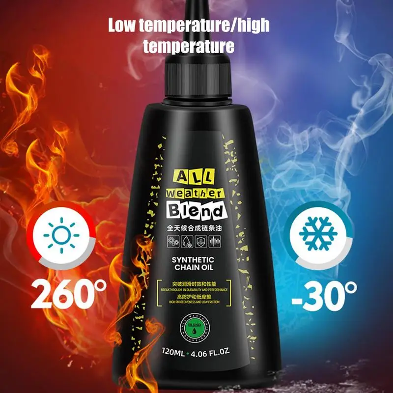 Road Cycle Chain Lube 4.06Fl.oz Synthetic Mountain Cycle Chain Oil Multi-Purpose Lubricant & Rust Prevention Oil Synthetic