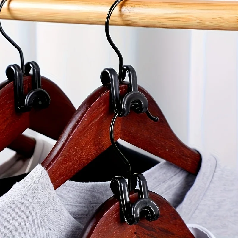 30PCS Household Clothes Hanger Connector Hooks Thickened Plastic Stackable Clothes Hanger Connecting Hooks for Organizer Closet
