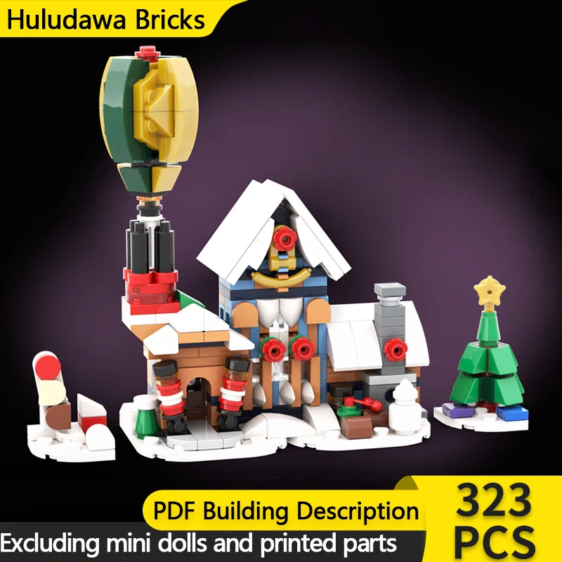 

Модель City Street View MOC, строительные кирпичи, рождественский пост, офис, модульная технология, детские праздничные подарки, сборные игрушки, костюм