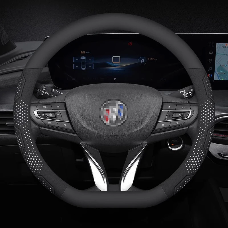 Buick Verano Envision Avenir Excelle Enclave Anthem Cascada Carbon fiber Suede Leather Car Steering Wheel Cover Auto Accessories