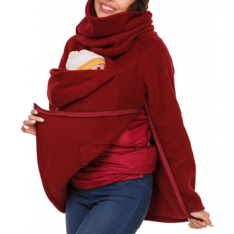 Autumn Winter Kangaroo Coat Maternity Clothing Plus Size Pregnancy Sweater Premama Baby Carrier for 0-12 Months Pregnant Hoodies