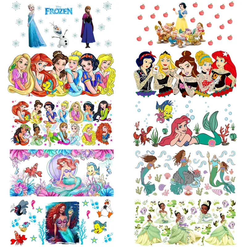 

Cute Princess Series easy peel waterproof DIY Decals 3D transfers uvdtf stickers 16oz uv dtf cup wraps for Libbey Glasses