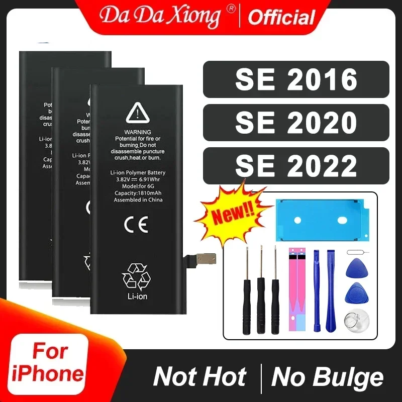 2024 Zero-cycle High-quality Battery For  iPhone SE 2016 SE 2020 SE 2022 Mobile Phone With Free Tools Sticker