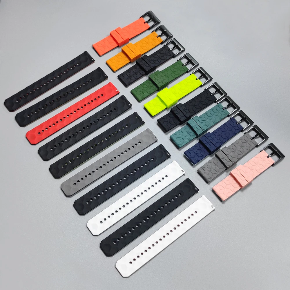 20 mm 22 mm Sportarmband für AMAZFIT GTR 4 3 Pro 47 mm Gürtelband AMAZFIT GTS 4 3 2e BIP6 BIP 6 5 Weiches Silikon-Ersatzarmband
