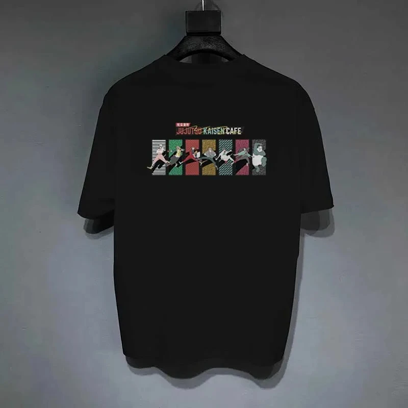 

Fashionable Men's and Women's Summer T-shirts, Parent-child Pure Cotton Cartoon Cartoon Graphic Printing, Round Neck Tops 2024
