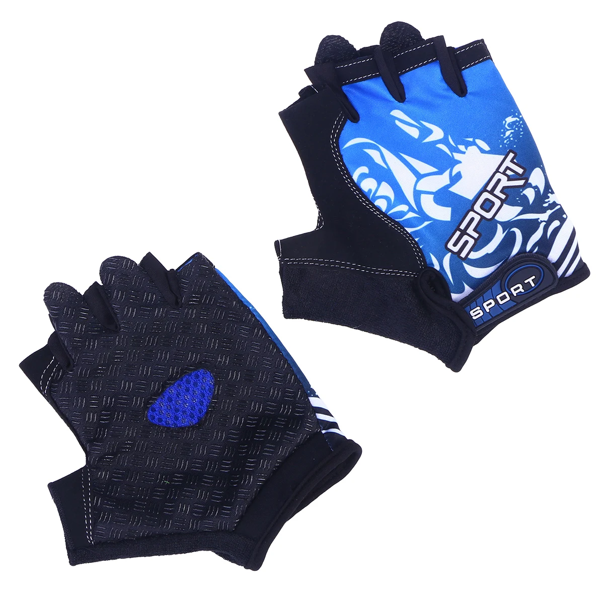 

Half Finger Sports Breathable Gloves 1 Pair Breathable Anti-Slip Sports Gloves for Biking Fitness Outdoor Activities