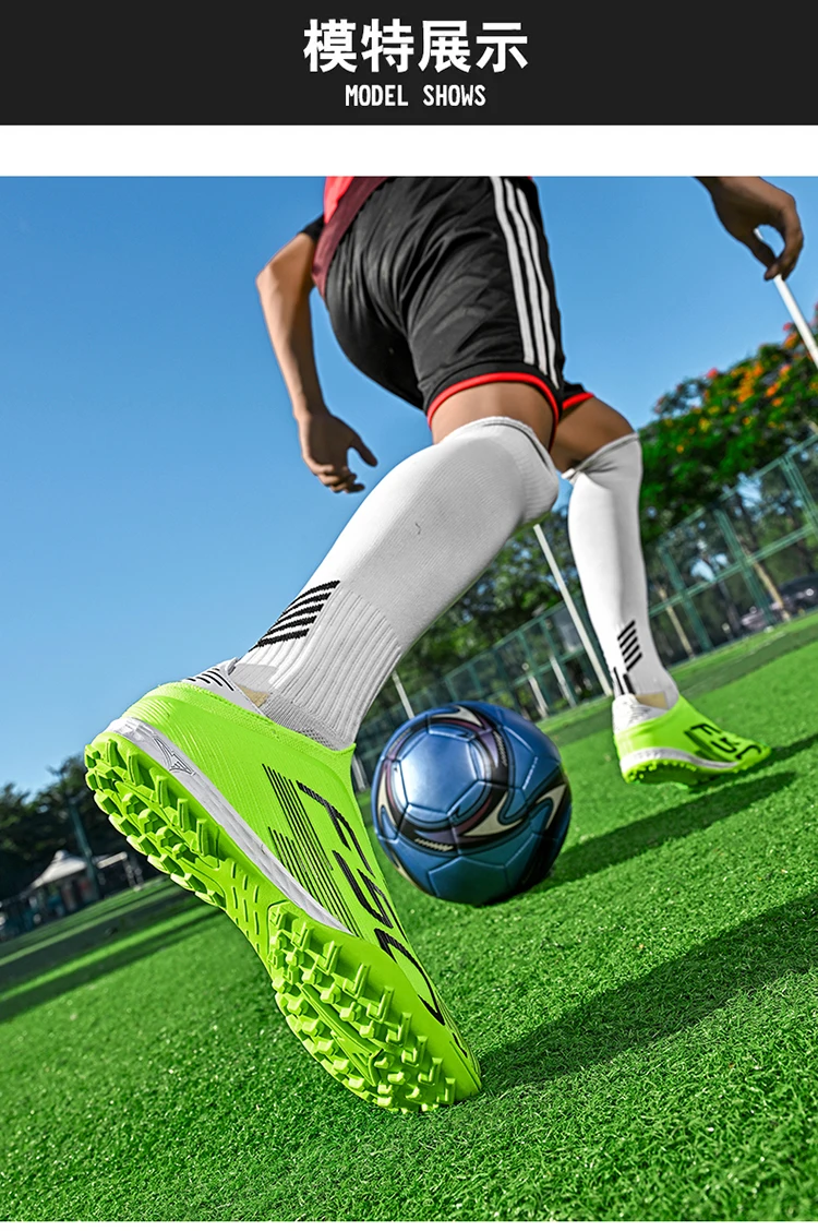 Neue Herren-Fußballschuhe Rutschfeste Sneakers Trainingsschuhe Bestseller Fußballstiefel Leichte Hochwertige Rasenplatzschuhe Mittelhohe Outdoor-Schuhe – Detail 14