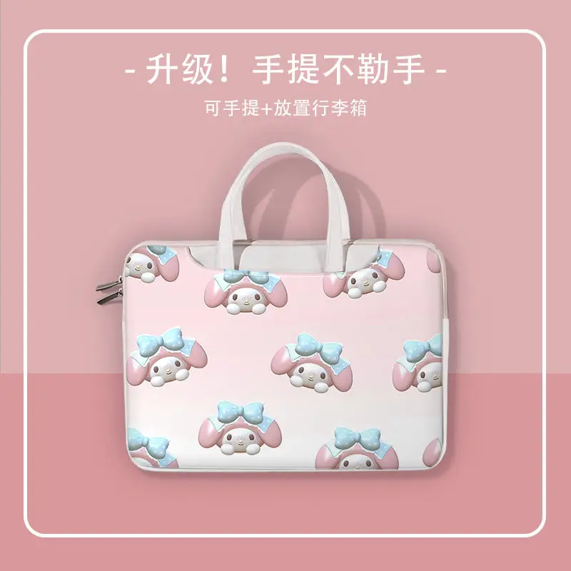 Sanrio Kawaii Cinnamoroll Hello Kitty Stitch Laptop Bag Women's 13.3 Inch Cute 15.6 Laptop Bag 14 Inch Cartoon Protective Case