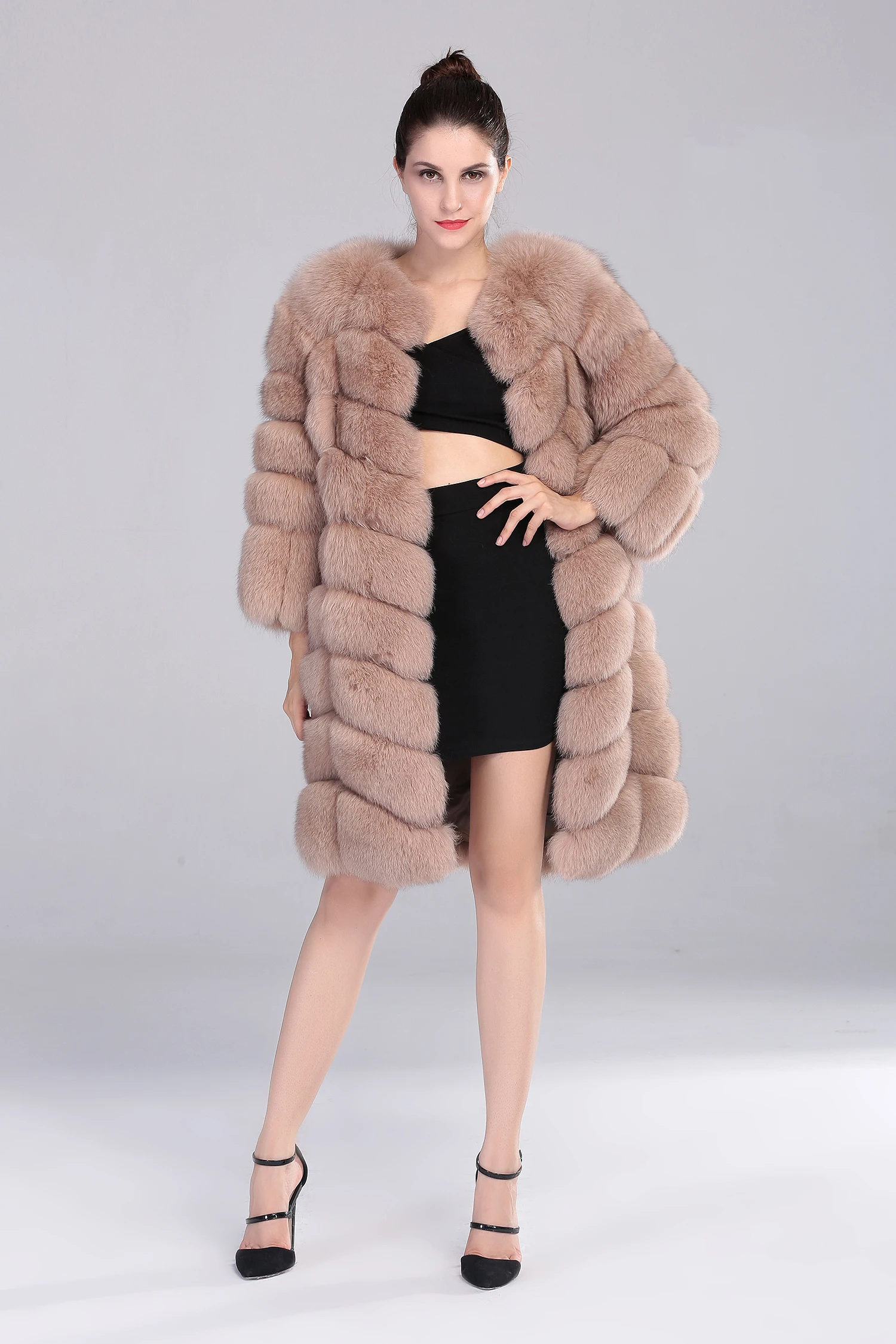 Autumn And Winter Natural Fox Fur Coat Women Fashionable Fur Jacket The Most Popular Real Fur Coat Female Clothing