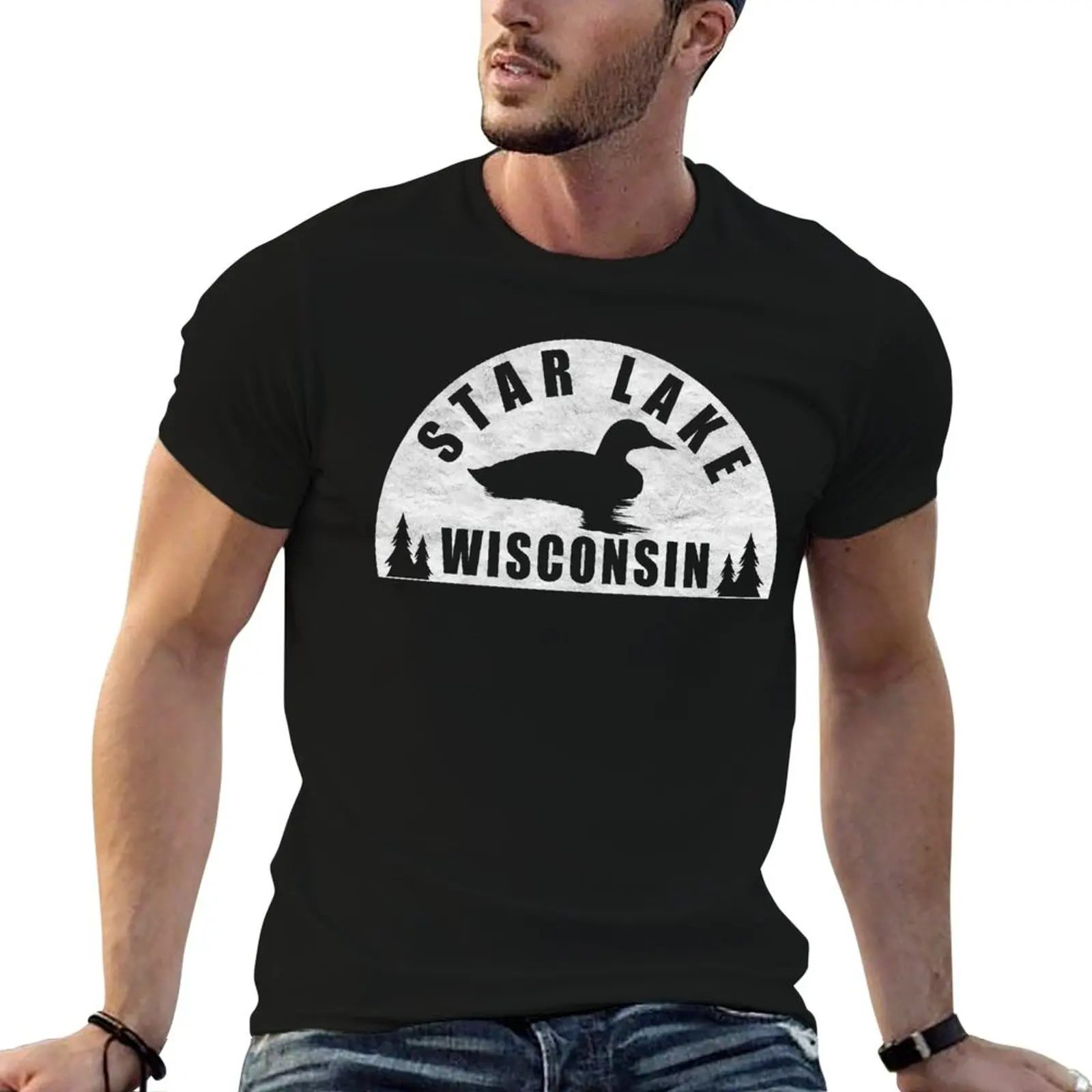 

shirt Wisconsin cotton Loon heavy man shirt Lake t Northern man T-Shirt t designer Star