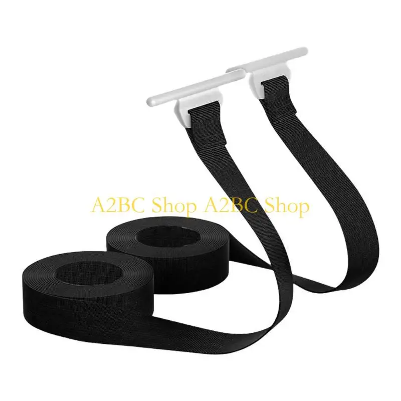 A2BC Roll Up Awning Control Straps For RVs 118inch Detachable Nylon Tie Downs Prevent Rapid Retraction Damage