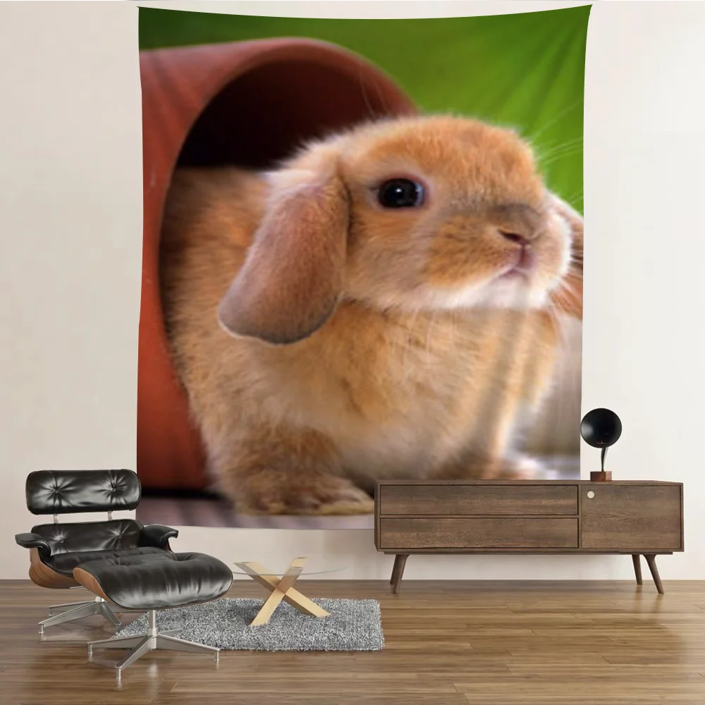 Cute Cartoon Rabbit Chart Tapestry Home Decoration hippie bohemian decoration divination Wall Hanging Home Decor