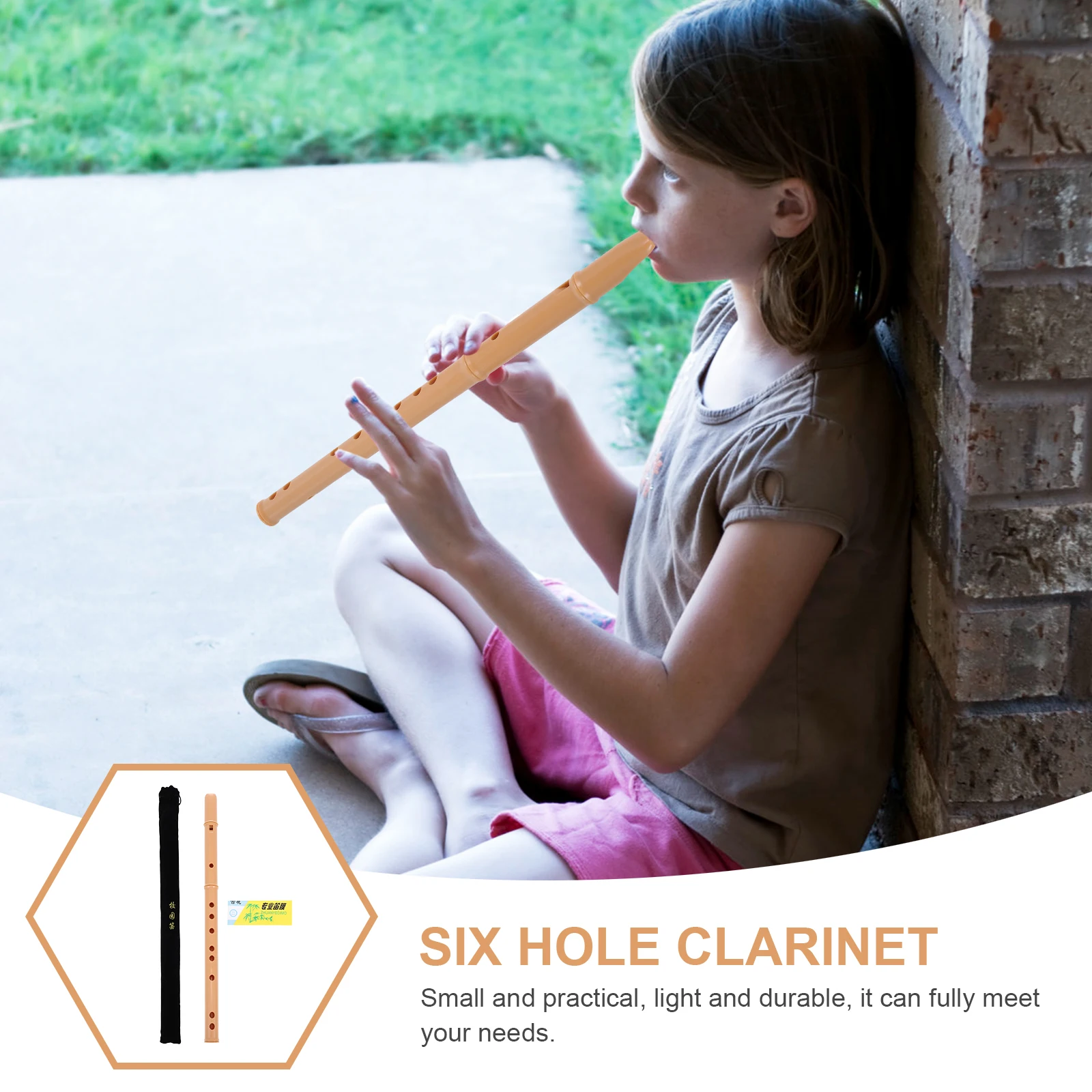 

Abs Recorder Instruments Detachable Clarinet Aldult Children Practice for Adult 6-hole Campus Beginner Musical