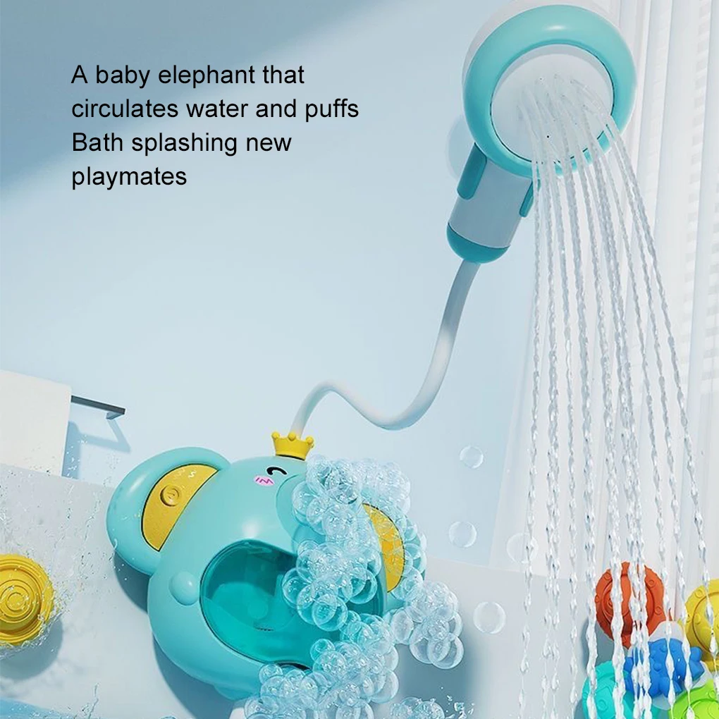 Electric elephant shower bubble machine Children’s Summer Water Play Bathroom Washing Shower 2 in 1 Tathtub Baby Bath Toy