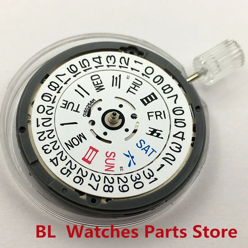 BL NH36 English/Chinese Date Week Automatic 3'Oclock Crown 3.8 O'clock Crown Watch Movement Mechanical Replacement Parts