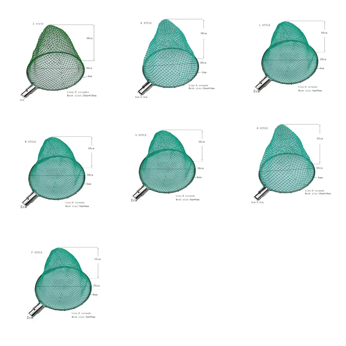 Red de aterrizaje de cabeza, red Turck de acero inoxidable sólido, red de pesca de malla pequeña, herramienta de pesca de inmersión, red fuerte de 20cm-35cm de diámetro - imagen 2
