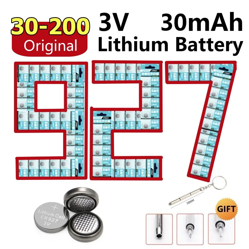 30-200PCS CR927 DL927 BR927 LM927 ECR927 BR927-1W 5011LC 3V Lithium Battery For Watch Remote Toy Calculator Button Coin Cells