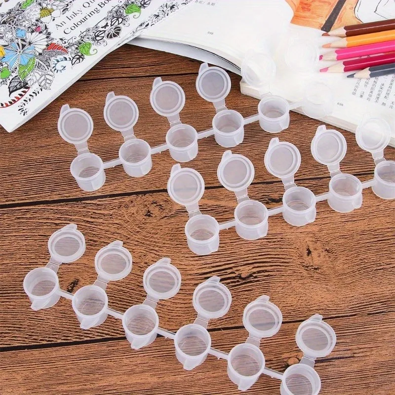 Empty Oil Painting Box Mini Palette Draw Pigment Pots Portable Storage Plastic Empty Box Sealing Container