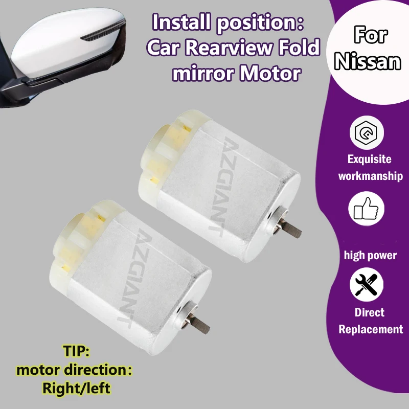 

AZGIANT FC-140SA Car Side Wing Mirror Folding inner Motor For Nissan Murano Z51 MK2/Bluebird Sylphy MK11/X-trail T30 Right left