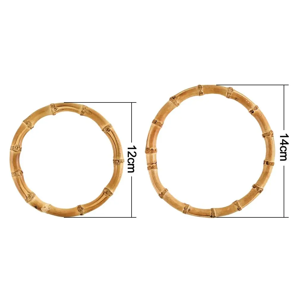 Round Shape Bamboo Handbag Band Handle Replacement DIY Making Handmade Shoulder Bag Strap Accessory Gift Box Handle With Buckle