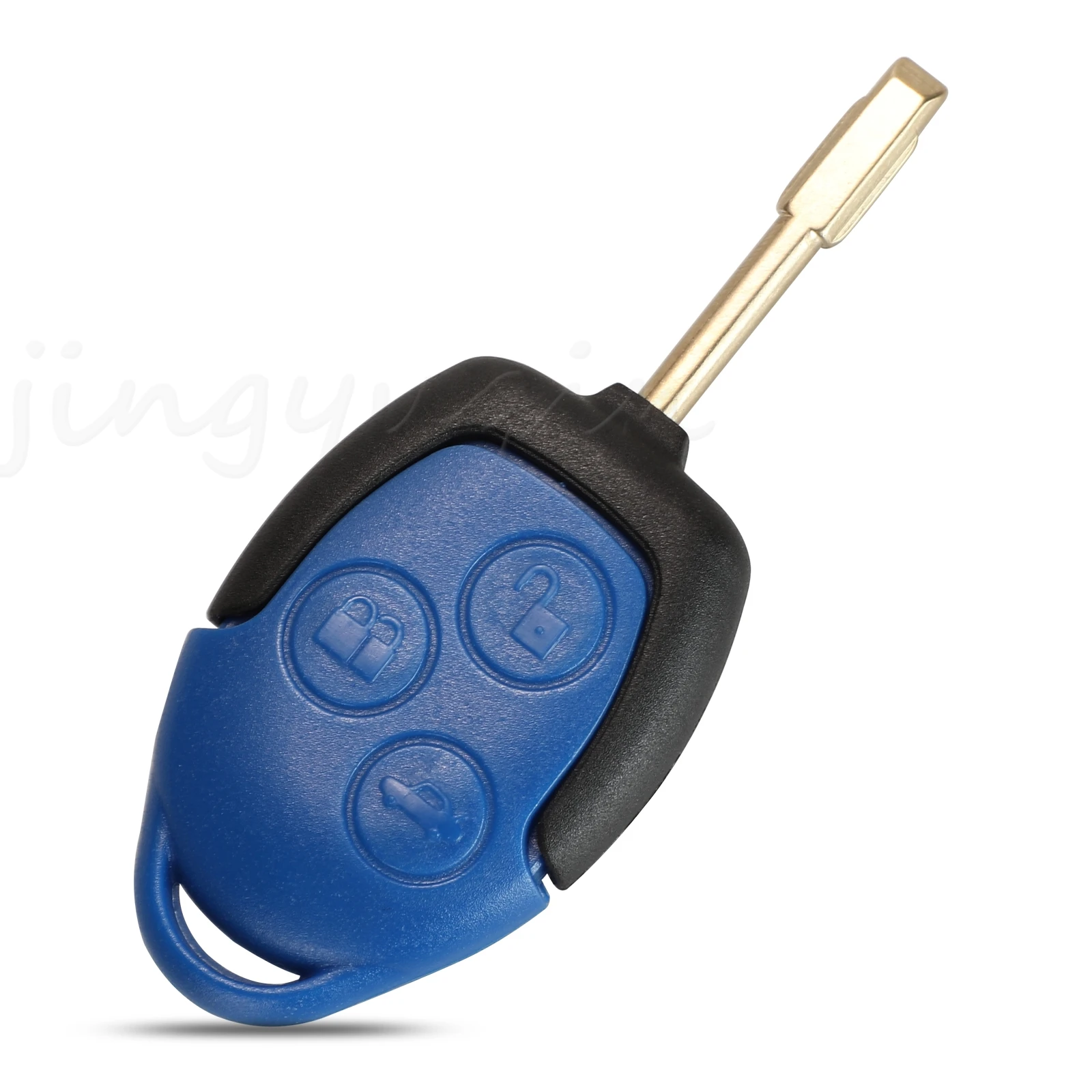 Jingyuqin Chiave Shell per Ford Transit Connect Set 3 Pulsante Blu Sostituzione Auto Car Cover Case Fob Chiave A Distanza per Ford