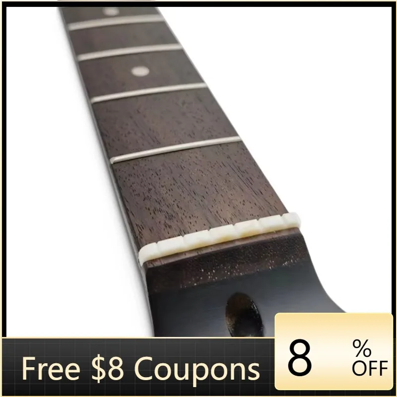 STLF Yasen 22 trastes perno en el cuello guitarra arce negro brillante ST guitarra eléctrica mástil con diapasón de palisandro