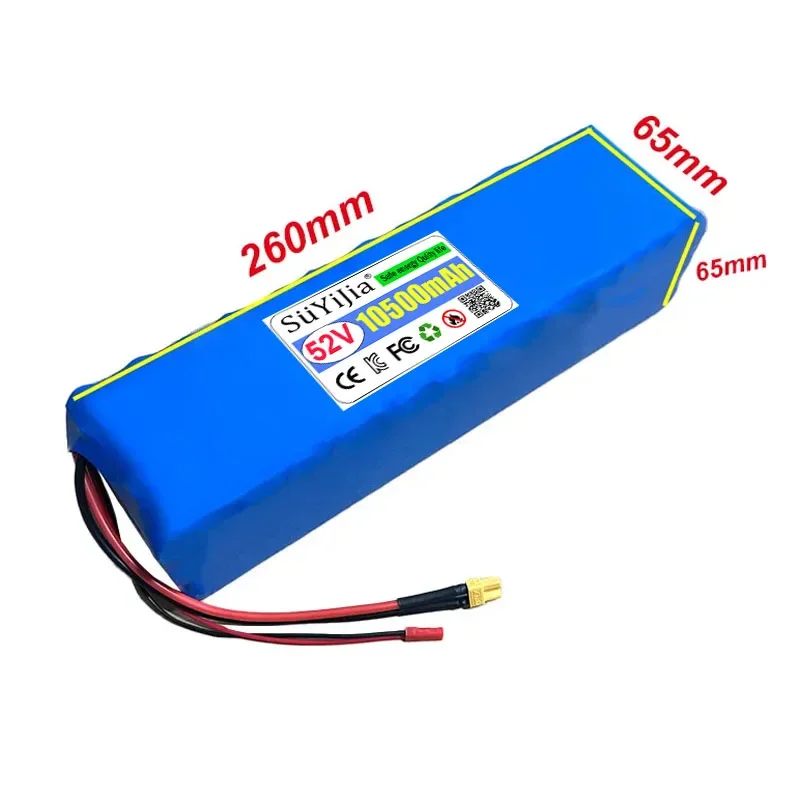 52V 10.5AH 14S3P Battery Pack 18650 Lithium Built-in BMS, Suitable for 1000W Various Electronic Devices+charger