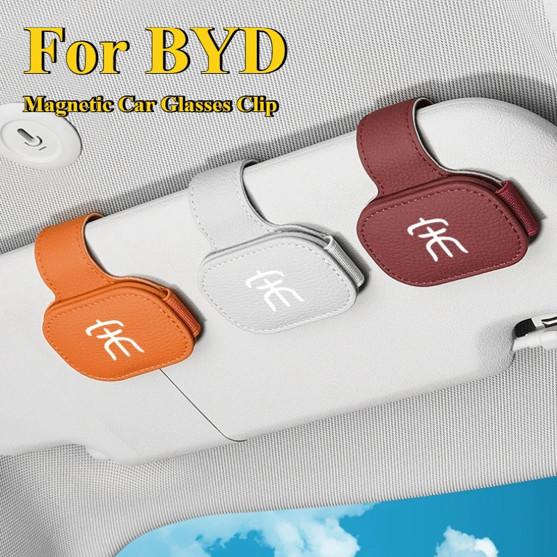 

For BYD Song Plus DM-i/Pro DMI MAX Leather Multi Functional Car Glasses Clip Ticket Sunshade Sunglasses Clip Interior Accessory