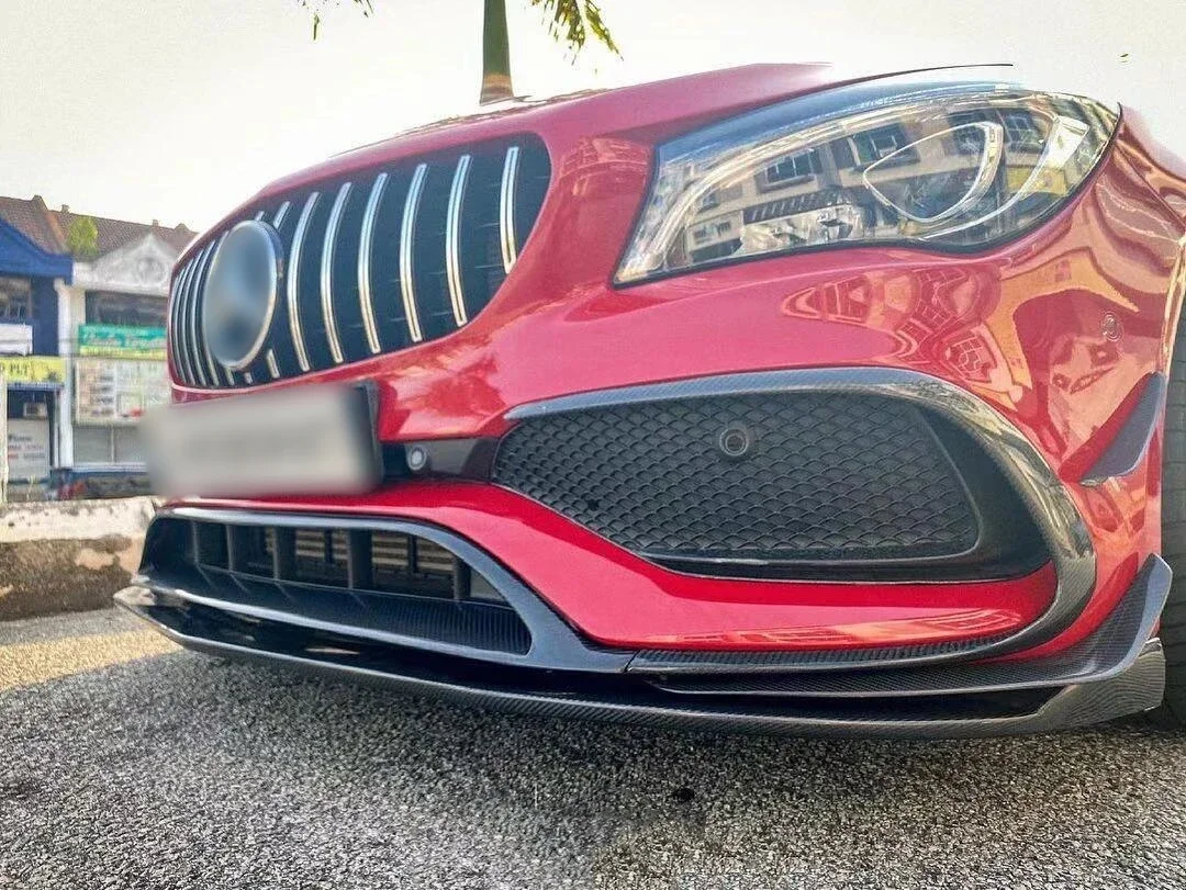 Koolstofvezel voorlip voor Mercedes Benz W117 Cla45 RZ Style Body Kit voorbumperlip