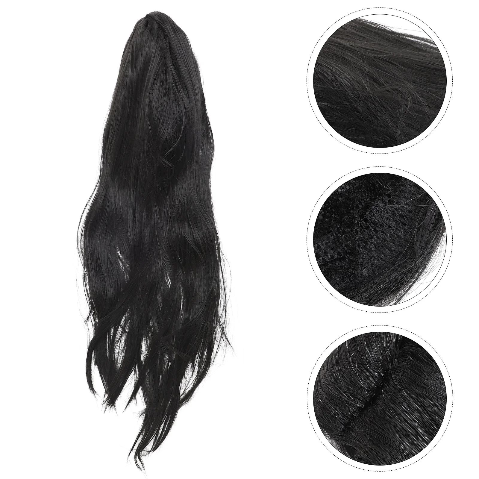 블랙 야마 고스트 롱 스푸키 합성 머리 할로윈 코스프레 파티 가장무도회 의상 액세서리 여성 남성용