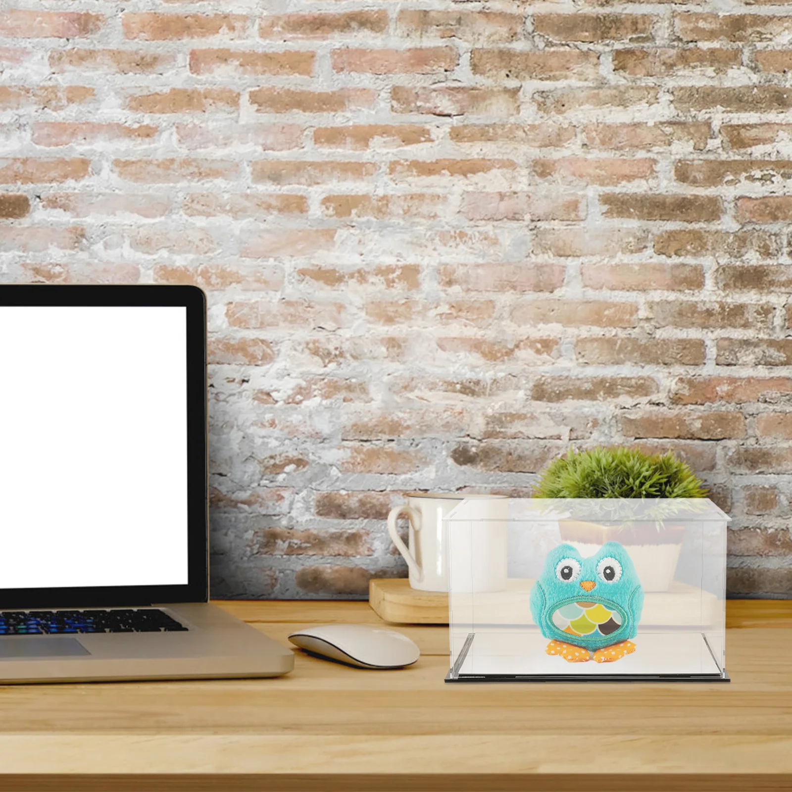 1pc Acryl Display Box Lagerung Zeigen Box Modell Lagerung Fall mit Spiegel Basis Vitrine Transparente Display Box