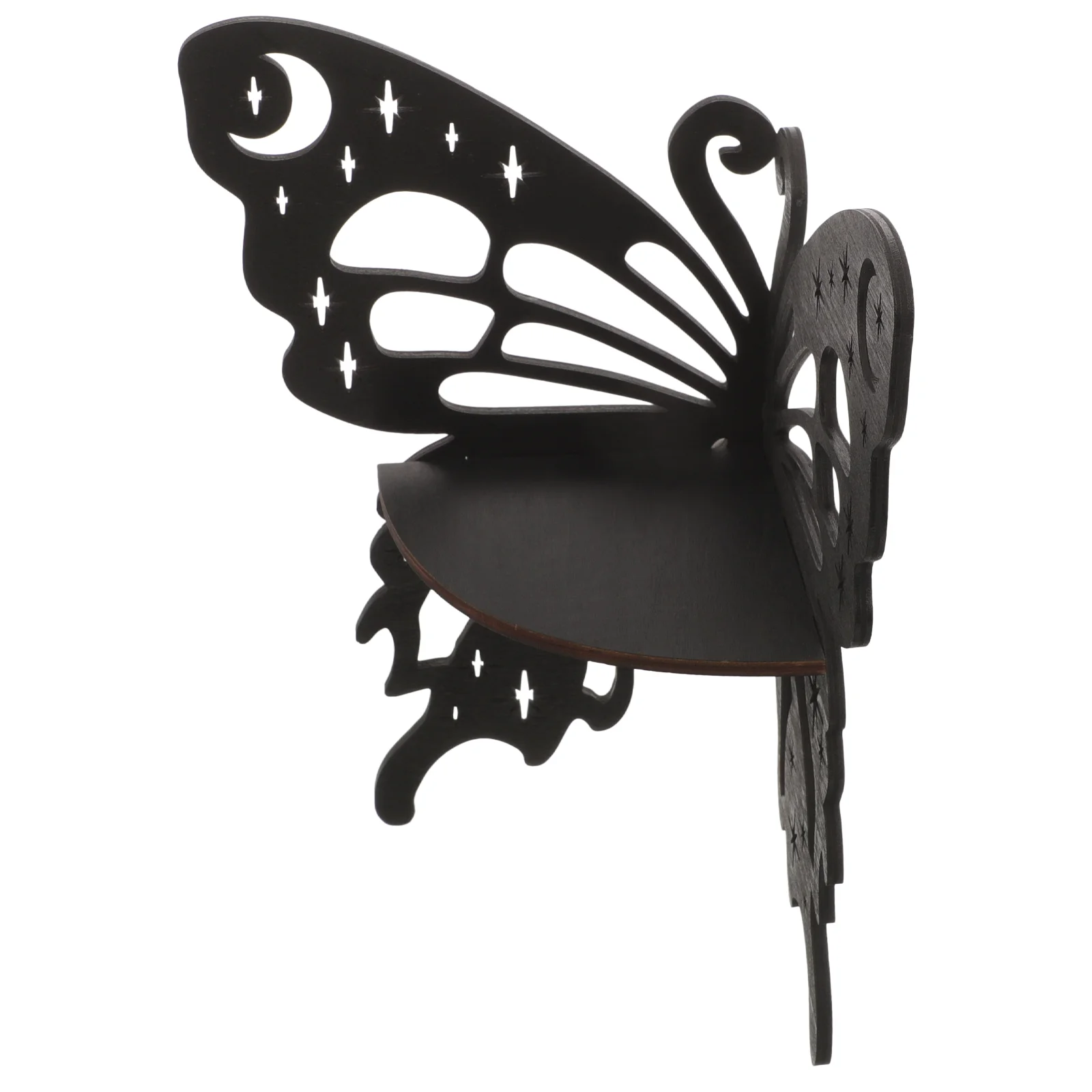 Butterfly Storage Rack Shelves Display Shelf Wooden Corner Floating for Wall Decor Wall-mounted Hanging